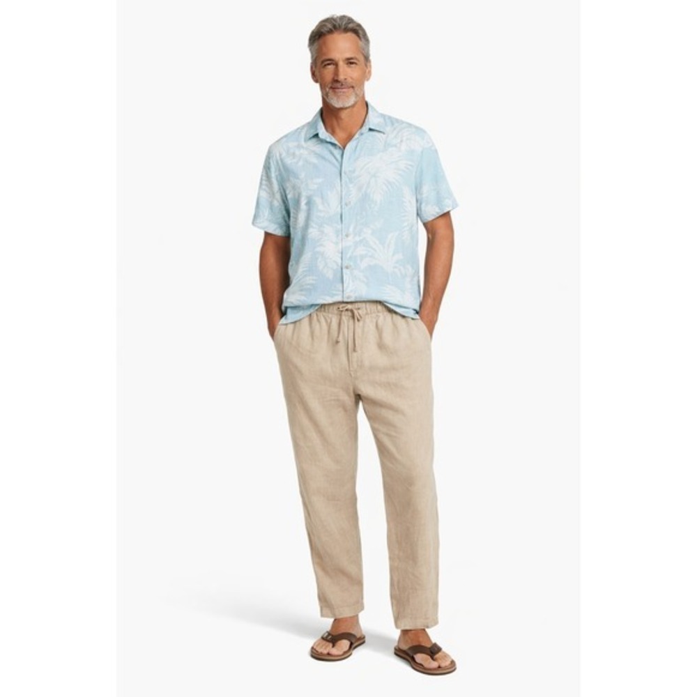 The Commons E-Waist Ankle Beach Pant Mens L‎ Taupe NWT